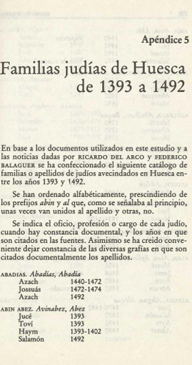 Documento histórico familias judías Huesca 1393