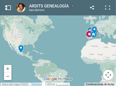 Mapa mundial familia Ardit